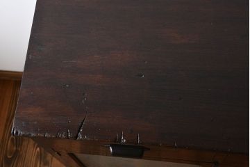 アンティーク家具　アンティーク　前面ナラ材!脚付き収納棚