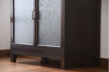 アンティーク家具　アンティーク　前面ナラ材!脚付き収納棚