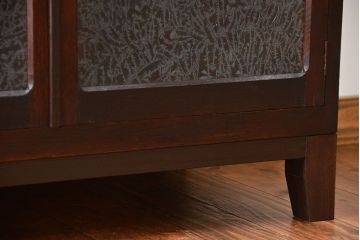 アンティーク家具　アンティーク　前面ナラ材!脚付き収納棚