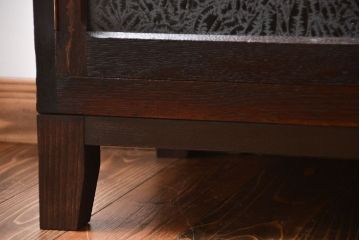 アンティーク家具　アンティーク　前面ナラ材!脚付き収納棚