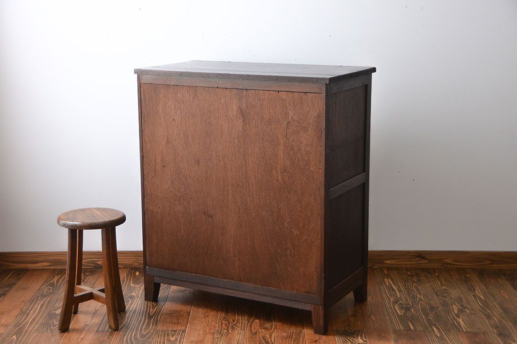 アンティーク家具　アンティーク　前面ナラ材!脚付き収納棚