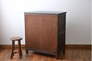 アンティーク家具　アンティーク　前面ナラ材!脚付き収納棚