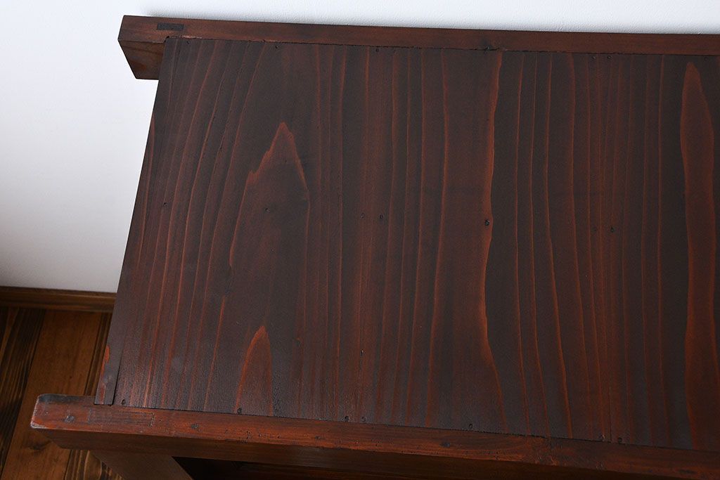 アンティーク家具　古民具・骨董　ガラス戸三尺水屋箪笥サイドボード