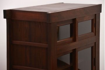 アンティーク家具　古民具・骨董　ガラス戸三尺水屋箪笥サイドボード