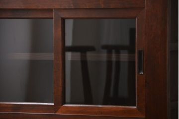 アンティーク家具　古民具・骨董　ガラス戸三尺水屋箪笥サイドボード