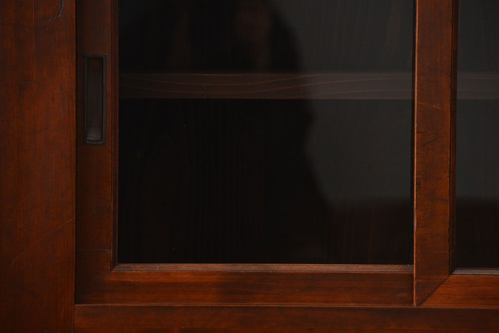 アンティーク家具　古民具・骨董　ガラス戸三尺水屋箪笥サイドボード