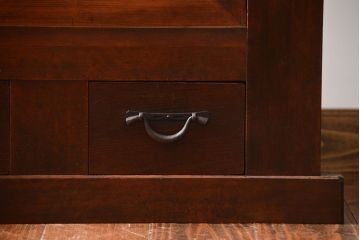 アンティーク家具　古民具・骨董　ガラス戸三尺水屋箪笥サイドボード