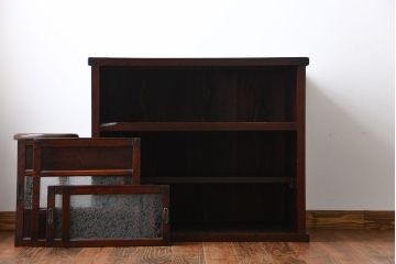 アンティーク家具　前面欅材の水屋箪笥サイドボード(1)