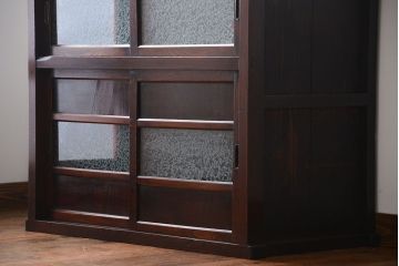 アンティーク家具　前面欅材の水屋箪笥サイドボード(1)