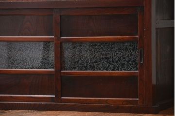 アンティーク家具　前面欅材の水屋箪笥サイドボード(1)