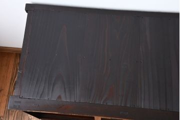 アンティーク家具　前面欅材の水屋箪笥サイドボード(2)