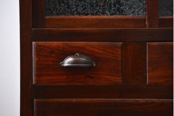 アンティーク家具　前面欅材の水屋箪笥サイドボード(2)