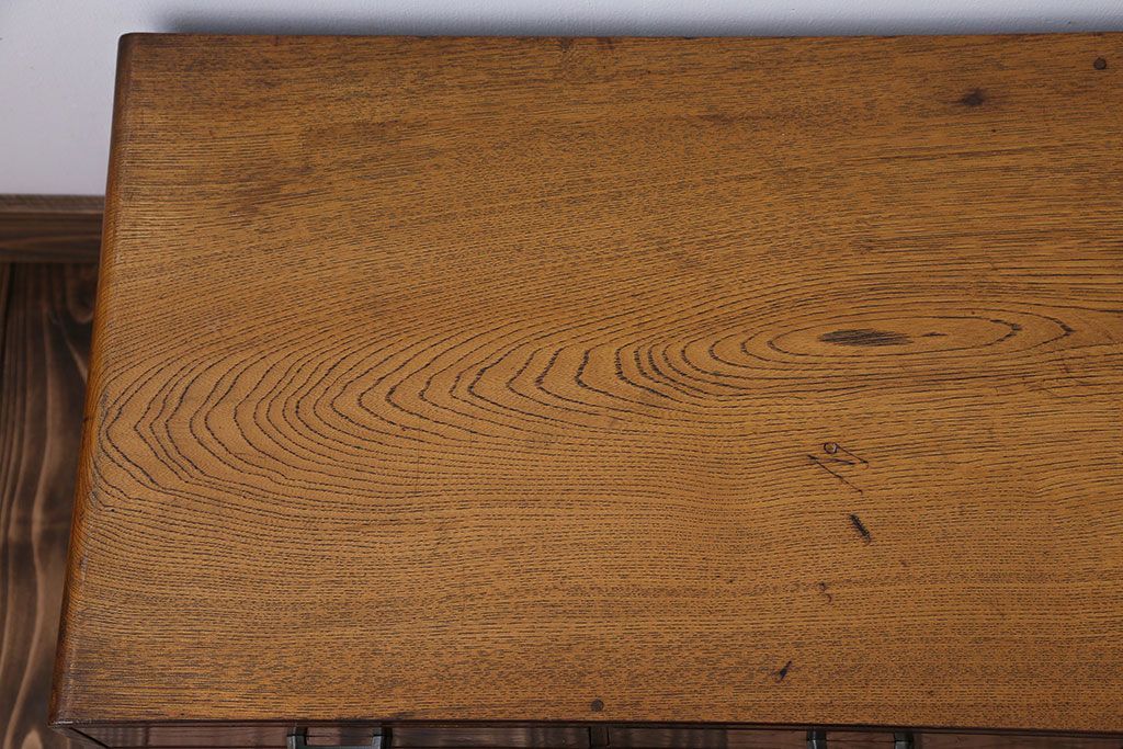 レトロ家具　昭和レトロ　牡丹の戸棚付き文机