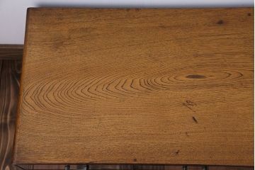 レトロ家具　昭和レトロ　牡丹の戸棚付き文机