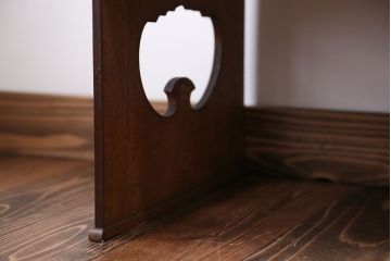 レトロ家具　昭和レトロ　牡丹の戸棚付き文机