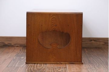 レトロ家具　昭和レトロ　牡丹の戸棚付き文机