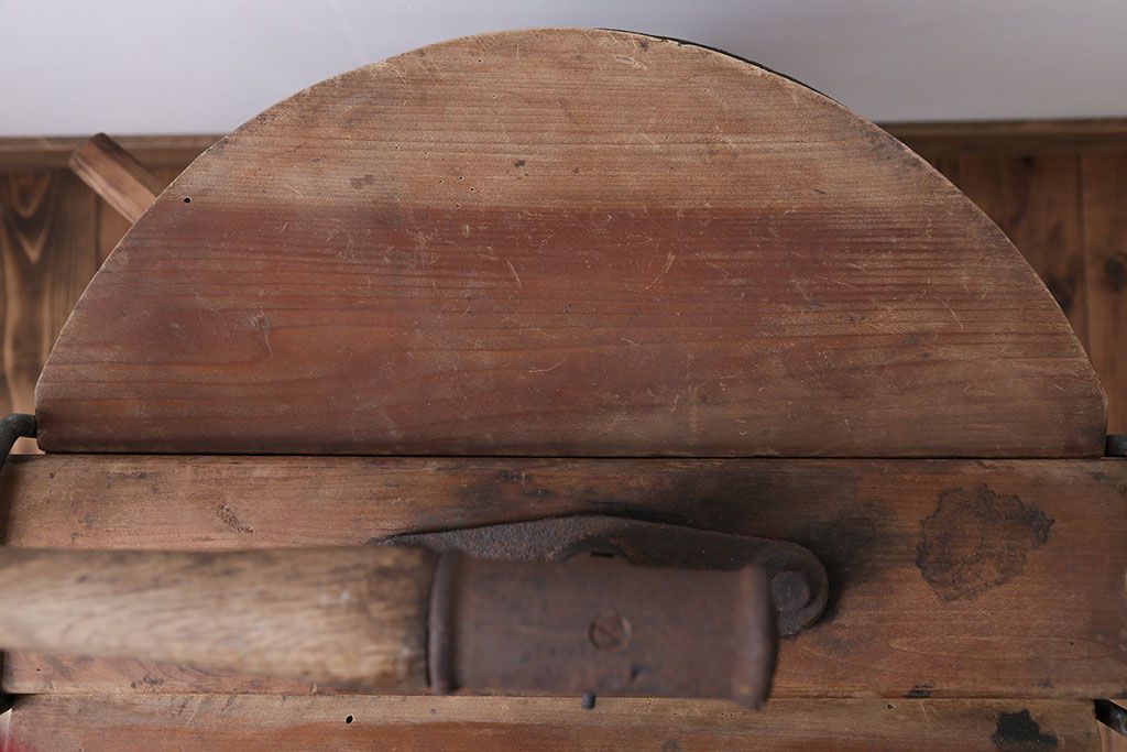 アンティーク　木製手回し洗濯機