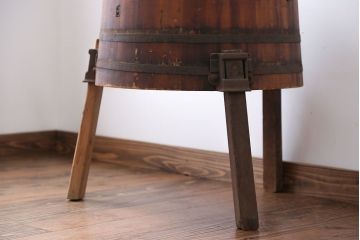 アンティーク　木製手回し洗濯機