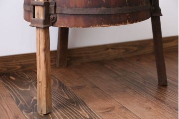 アンティーク　木製手回し洗濯機