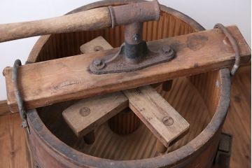 アンティーク　木製手回し洗濯機