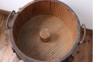 アンティーク　木製手回し洗濯機