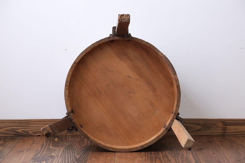 アンティーク　木製手回し洗濯機