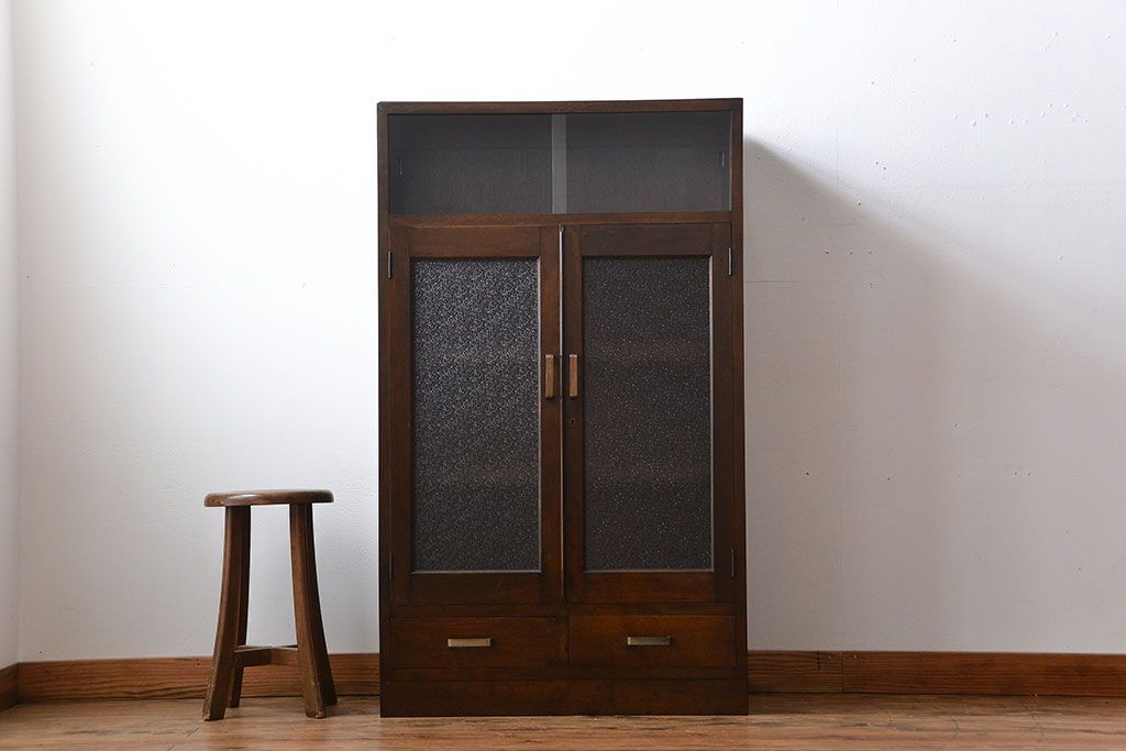 レトロ家具　昭和レトロ　引き出し2杯付き本箱