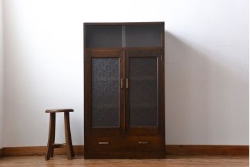 レトロ家具　昭和レトロ　引き出し2杯付き本箱