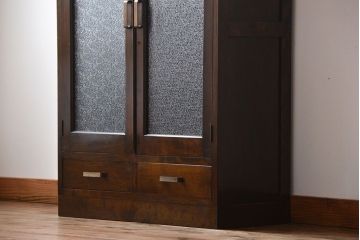 レトロ家具　昭和レトロ　引き出し2杯付き本箱