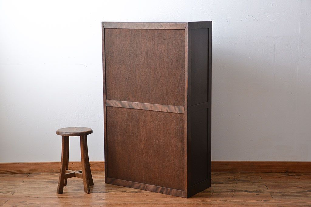 レトロ家具　昭和レトロ　引き出し2杯付き本箱