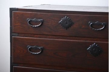 アンティーク家具　古民具・骨董　仙台一間箪笥(時代箪笥、仙台箪笥)