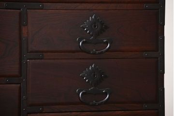 アンティーク家具　古民具・骨董　仙台一間箪笥(時代箪笥、仙台箪笥)