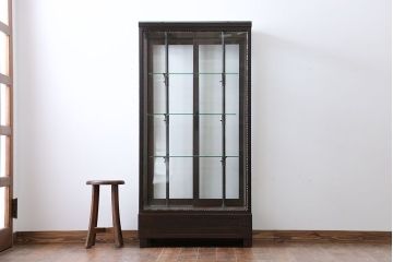 アンティーク家具　大正ロマン　大振り!縦型ガラスケース