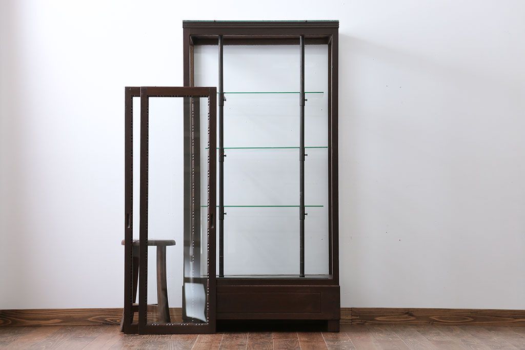 アンティーク家具　大正ロマン　大振り!縦型ガラスケース