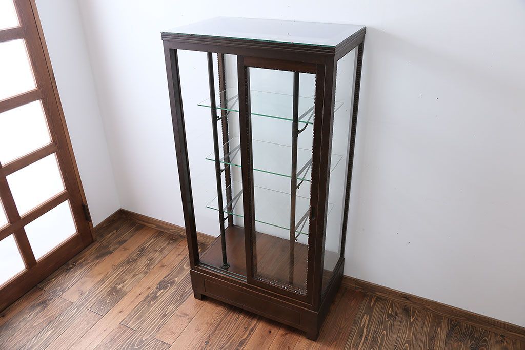アンティーク家具　大正ロマン　大振り!縦型ガラスケース