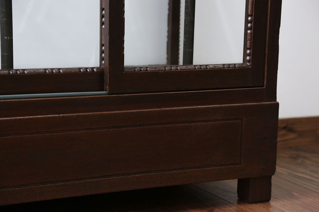 アンティーク家具　大正ロマン　大振り!縦型ガラスケース