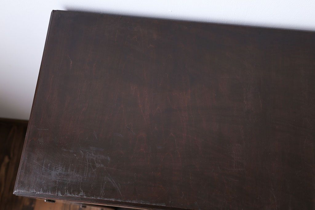 アンティーク家具　アンティーク　モールガラス入り本箱