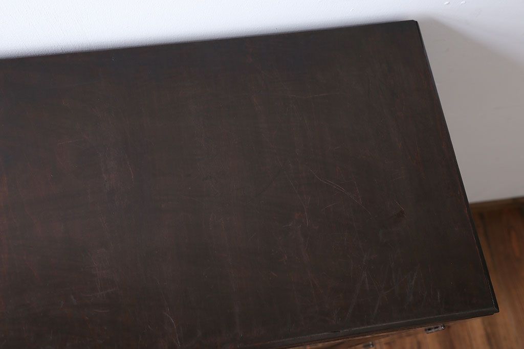 アンティーク家具　アンティーク　モールガラス入り本箱