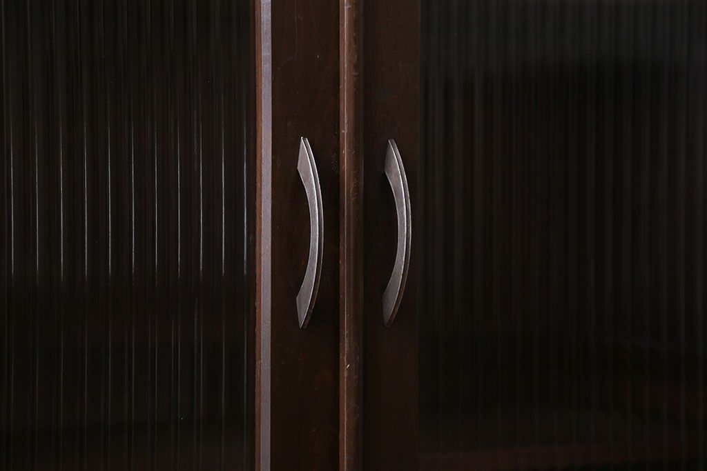 アンティーク家具　アンティーク　モールガラス入り本箱