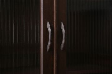 アンティーク家具　アンティーク　モールガラス入り本箱