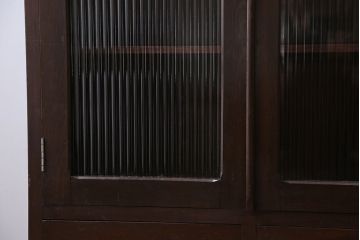 アンティーク家具　アンティーク　モールガラス入り本箱