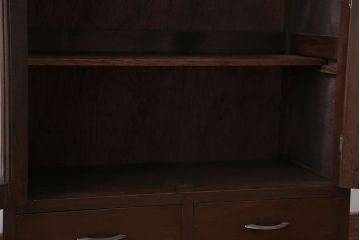 アンティーク家具　アンティーク　モールガラス入り本箱