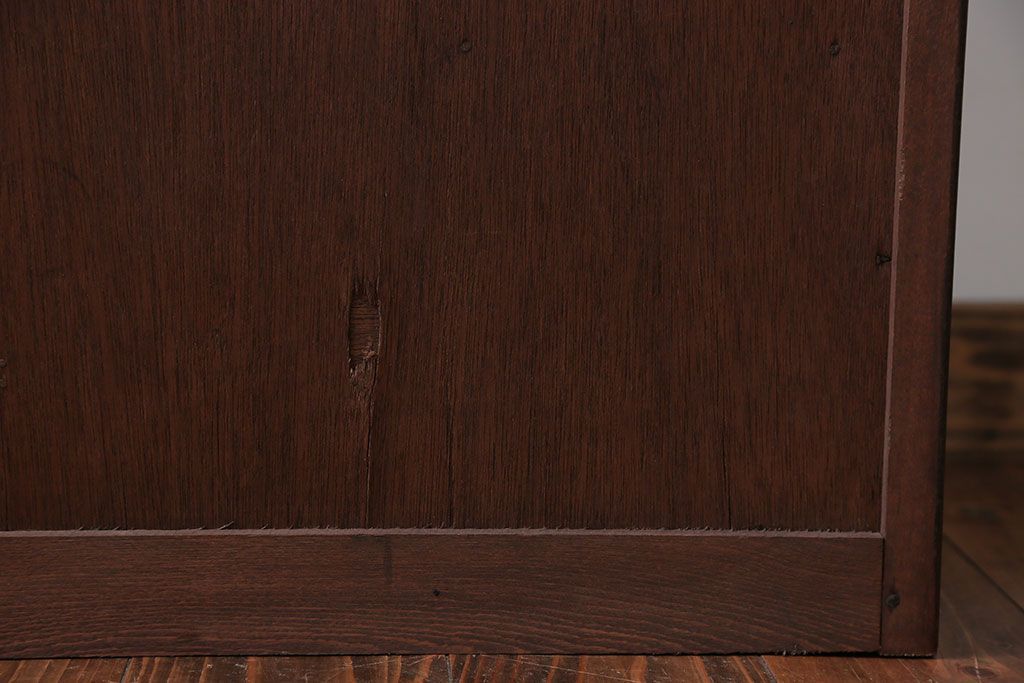 アンティーク家具　アンティーク　モールガラス入り本箱