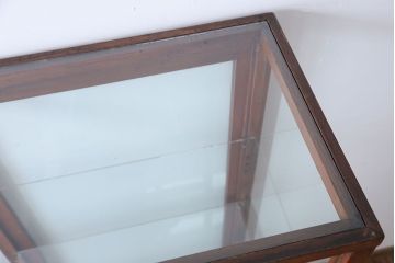 アンティーク家具　大正ロマン　ナラ材!縦型ガラスケース