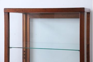 アンティーク家具　大正ロマン　ナラ材!縦型ガラスケース