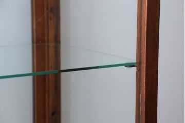 アンティーク家具　大正ロマン　ナラ材!縦型ガラスケース