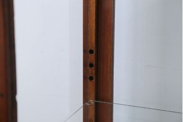 アンティーク家具　大正ロマン　ナラ材!縦型ガラスケース