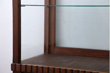 アンティーク家具　大正ロマン　ナラ材!縦型ガラスケース