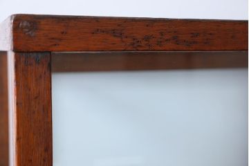 アンティーク家具　大正ロマン　ナラ材!縦型ガラスケース