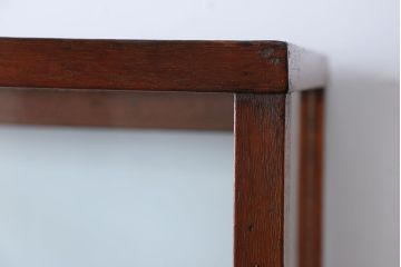 アンティーク家具　大正ロマン　ナラ材!縦型ガラスケース